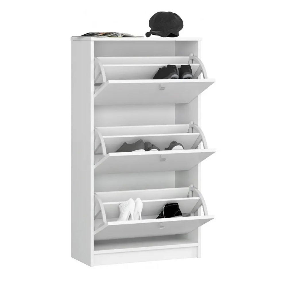 Dulap pantofar din 3 piese, alb