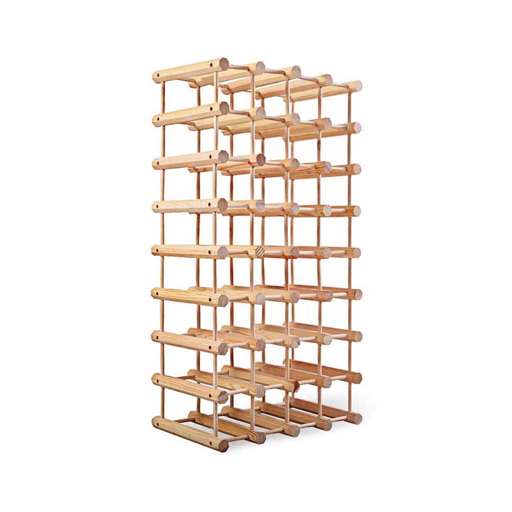 Wooden wine rack for 40 bottles