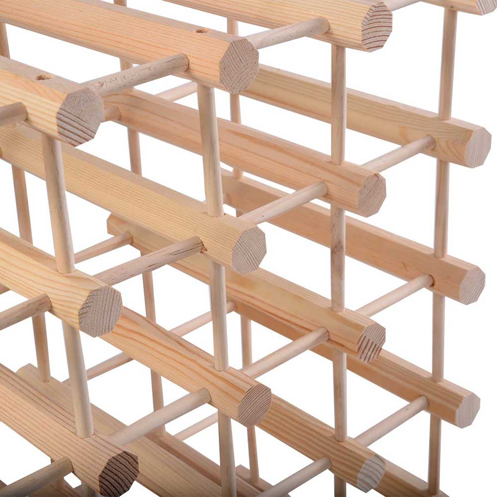 Wooden wine rack for 40 bottles