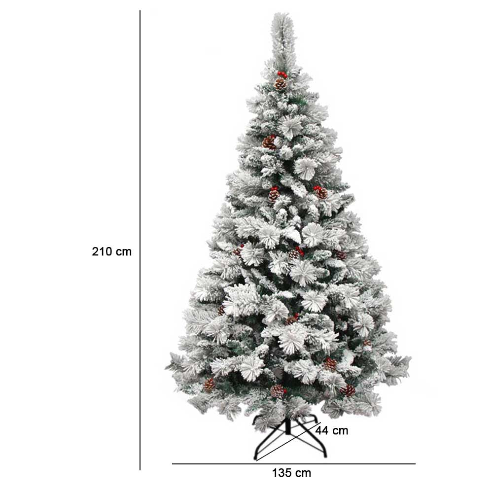 Snowy artificial pine - in several types - 210 cm