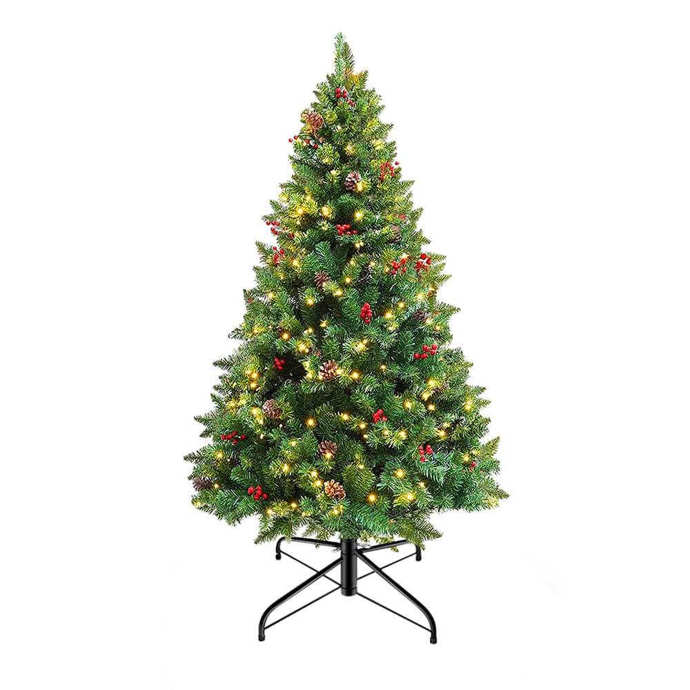 LED artificial tree in several types, warm white-100 LEDs, 120 cm